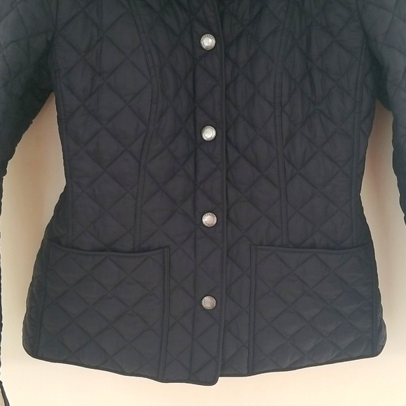 Burberry Kencott Quilted Button Down Jacket in Dark Navy, Snap Logo Butt… - Picture 4 of 13